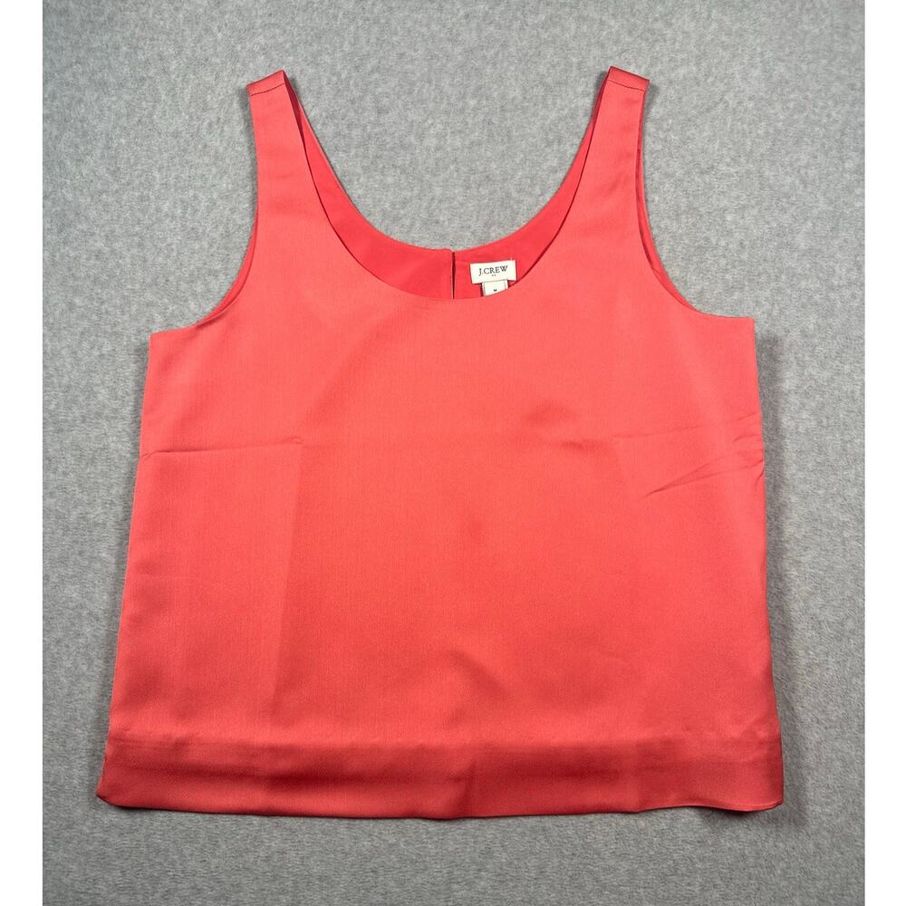 J.Crew Camisole Top Women's Size Medium Pink Sleeveless Scoop Neck Polyester